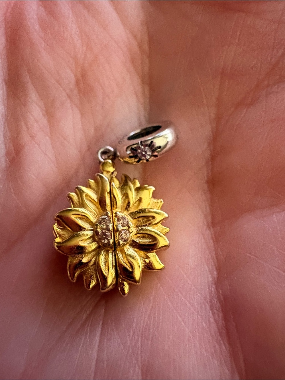 Gold and s925 charm